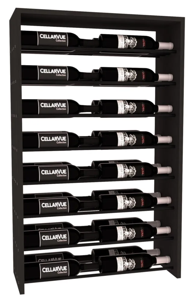 InstaCellar - 26" Horizontal Double Deep Top Display - Black Metal Rods