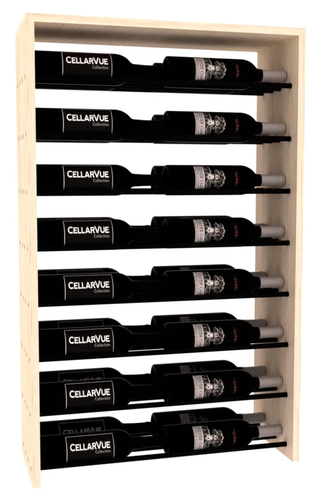 InstaCellar - 26" Horizontal Double Deep Top Display - Black Metal Rods