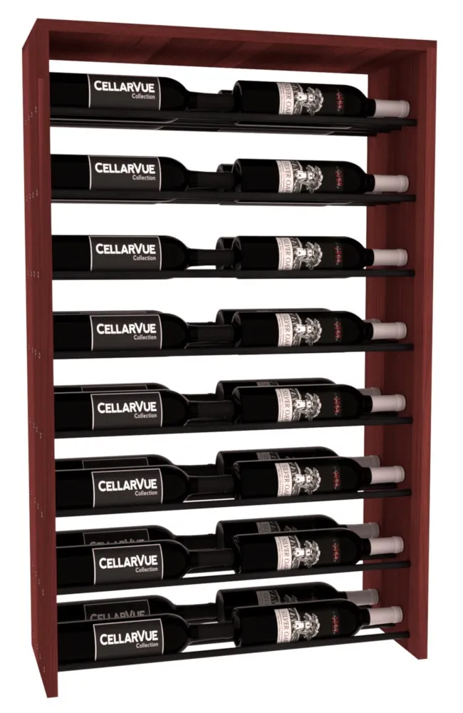 InstaCellar - 26" Horizontal Double Deep Top Display - Black Metal Rods