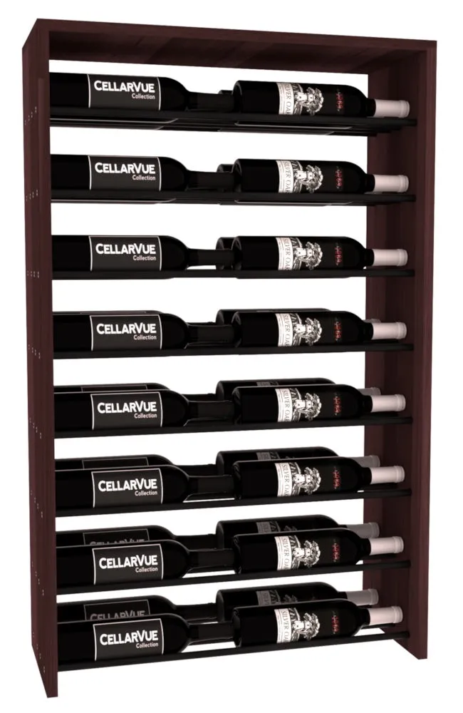 InstaCellar - 26" Horizontal Double Deep Top Display - Black Metal Rods