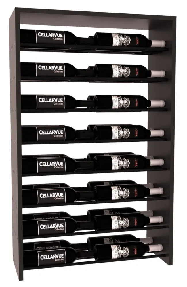 InstaCellar - 26" Horizontal Double Deep Top Display - Black Metal Rods