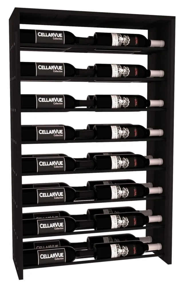 InstaCellar - 26" Horizontal Double Deep Top Display - Black Metal Rods