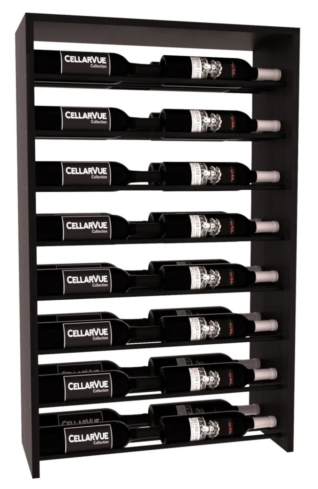 InstaCellar - 26" Horizontal Double Deep Top Display - Black Metal Rods