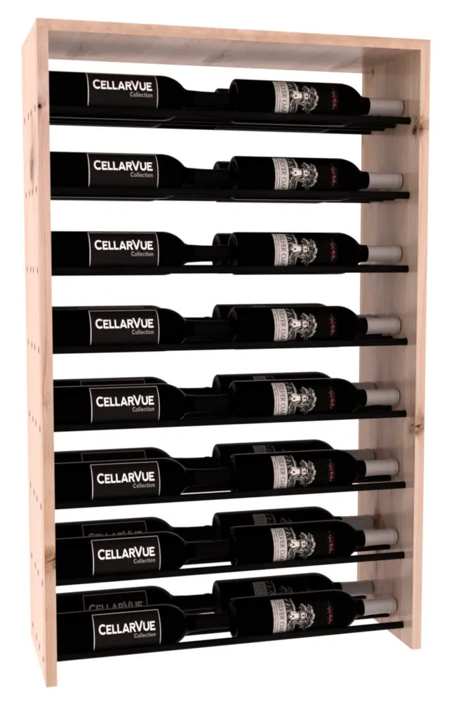 InstaCellar - 26" Horizontal Double Deep Top Display - Black Metal Rods