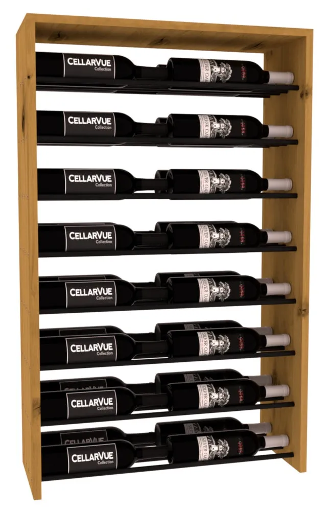 InstaCellar - 26" Horizontal Double Deep Top Display - Black Metal Rods