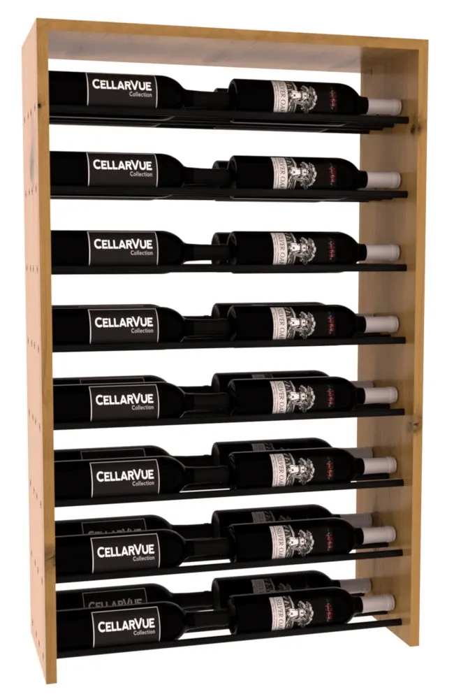InstaCellar - 26" Horizontal Double Deep Top Display - Black Metal Rods
