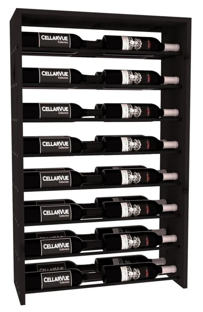 InstaCellar - 26" Horizontal Double Deep Top Display - Black Metal Rods