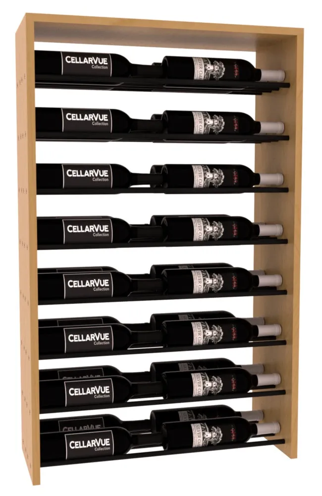 InstaCellar - 26" Horizontal Double Deep Top Display - Black Metal Rods