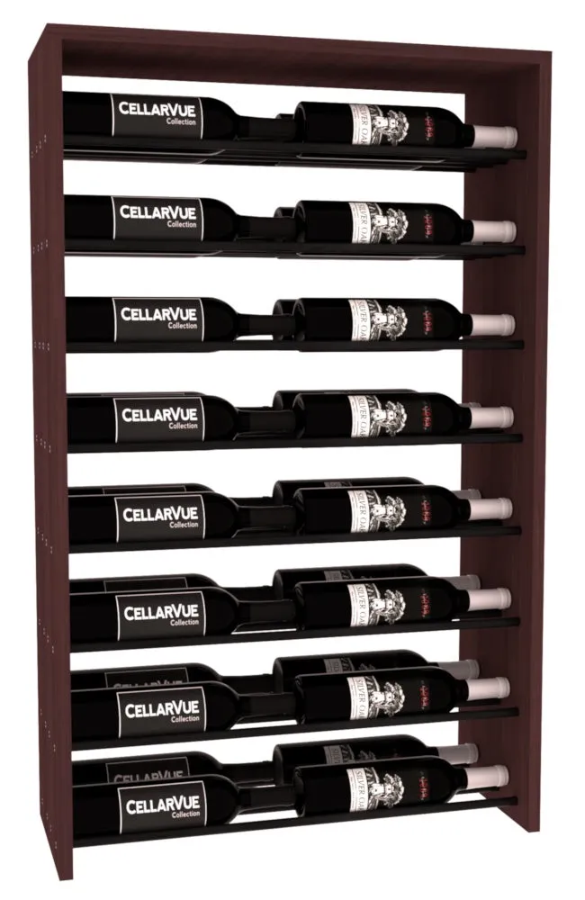 InstaCellar - 26" Horizontal Double Deep Top Display - Black Metal Rods