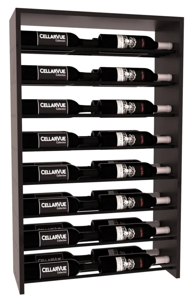 InstaCellar - 26" Horizontal Double Deep Top Display - Black Metal Rods