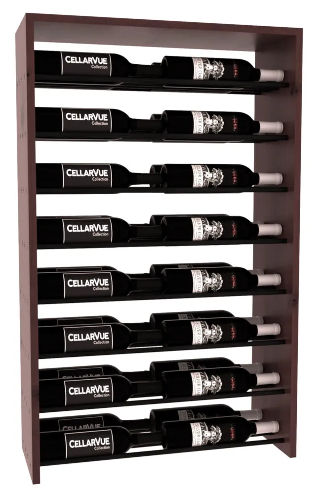 InstaCellar - 26" Horizontal Double Deep Top Display - Black Metal Rods