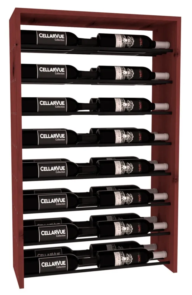InstaCellar - 26" Horizontal Double Deep Top Display - Black Metal Rods