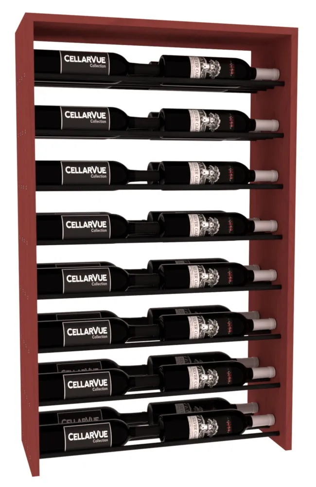 InstaCellar - 26" Horizontal Double Deep Top Display - Black Metal Rods