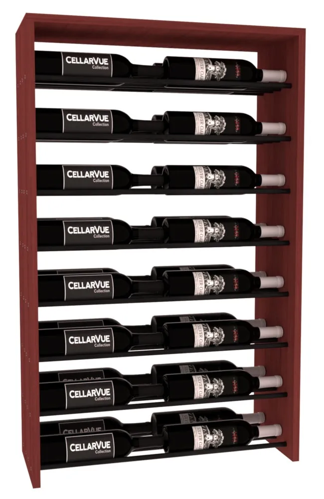 InstaCellar - 26" Horizontal Double Deep Top Display - Black Metal Rods