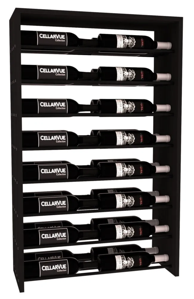 InstaCellar - 26" Horizontal Double Deep Top Display - Black Metal Rods