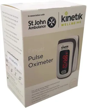 Kinetik Wellbeing Finger Pulse Oximeter - in Association with St John Ambulance