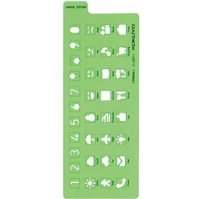 Kokuyo Jibun Techo Template | Weather Numbers Faces Walking Travel Icon Bujo Stencil