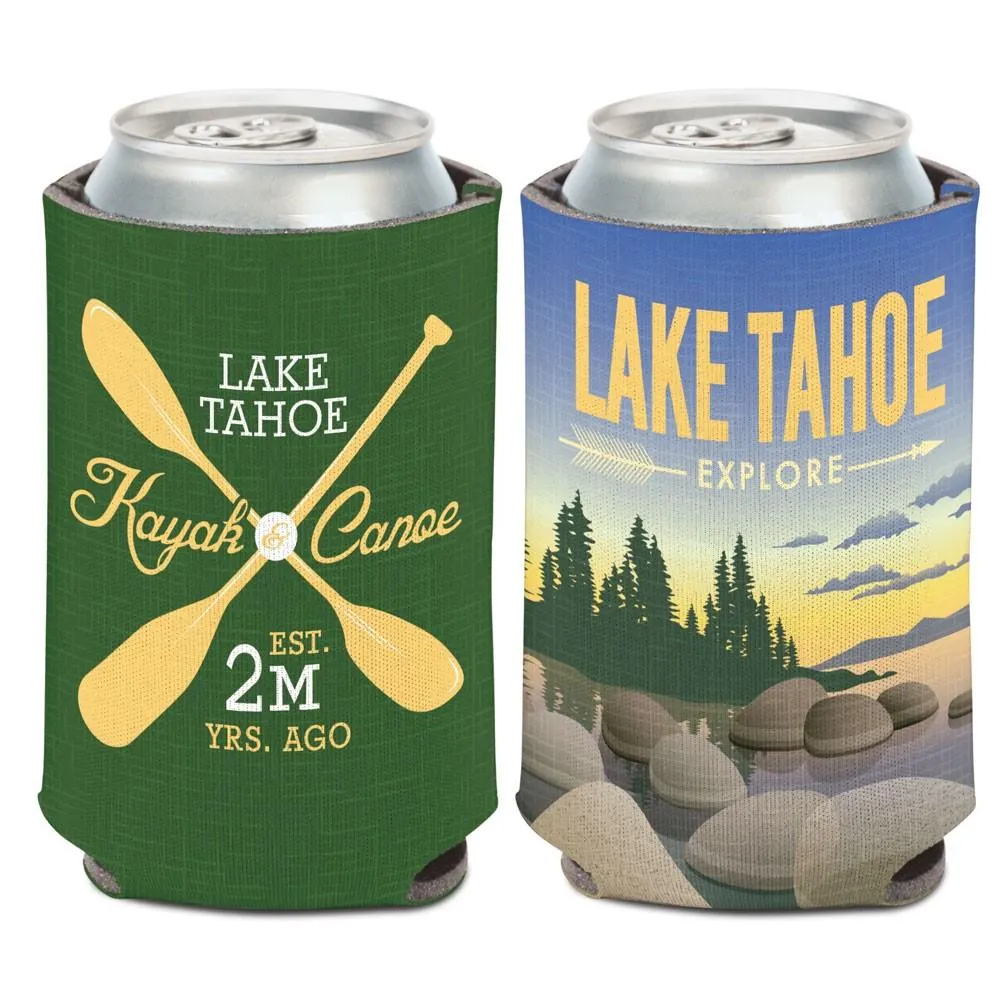 Lake Tahoe Sierra Nevada Mountains Kayak Canoe Drink Can Cooler
