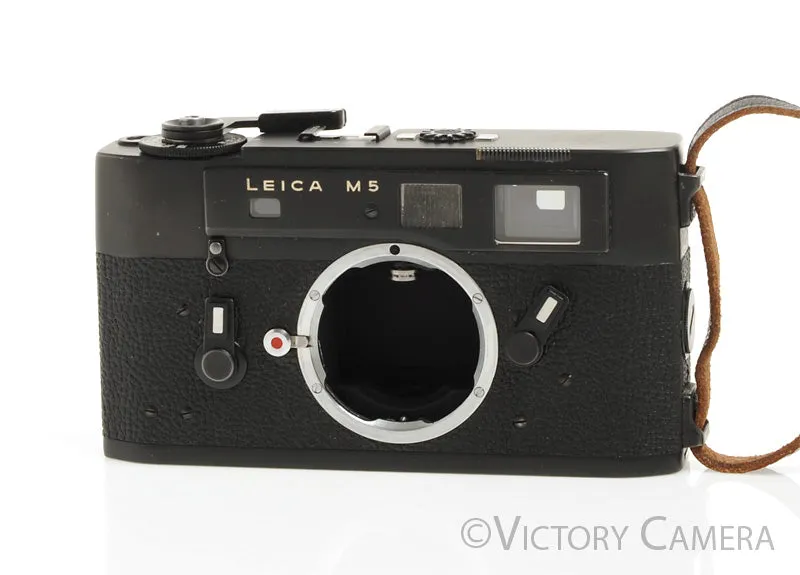 Leica Leitz M5 2 Lug Black 35mm Rangefinder Camera Body -Patch Delam.- [Good]
