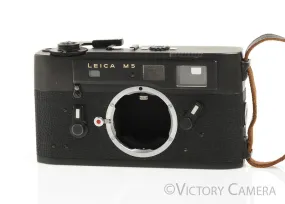 Leica Leitz M5 2 Lug Black 35mm Rangefinder Camera Body -Patch Delam.- [Good]