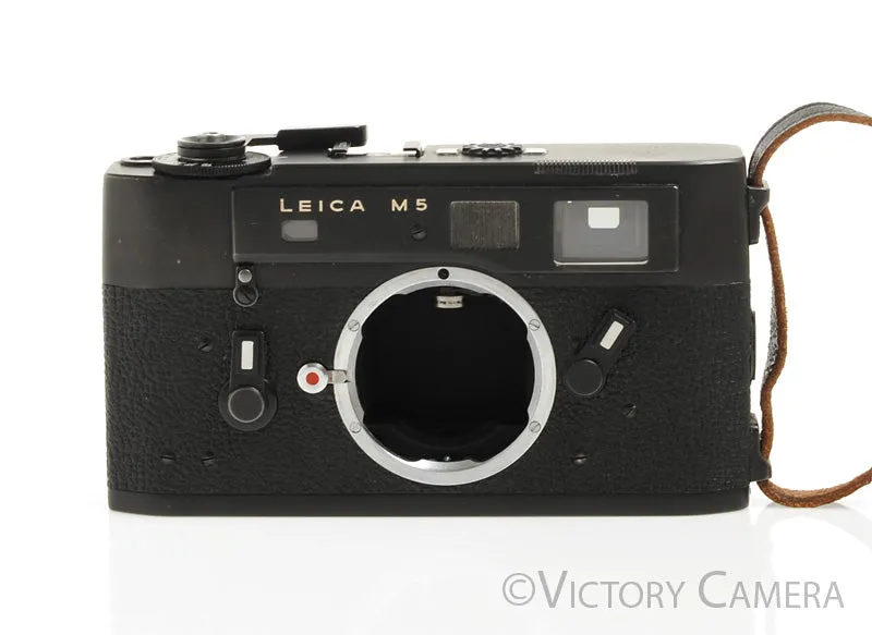 Leica Leitz M5 2 Lug Black 35mm Rangefinder Camera Body -Patch Delam.- [Good]