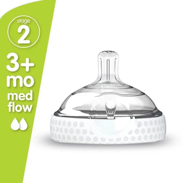 Level 2 Nipples for Baby Bottles, 2 Pack