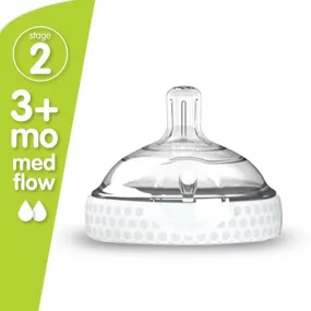 Level 2 Nipples for Baby Bottles, 2 Pack