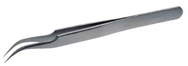 Lindstrom 7-TA High Precision Titanium Tweezer with Curved, Fine, Pointed Tips