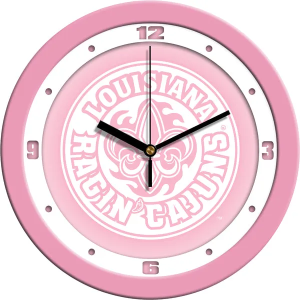 Louisiana Ragin' Cajuns Wall Clock - Pink