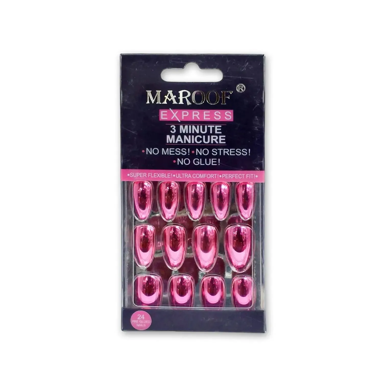 Maroof Express 3 Minute Manicure Curved Nails 24pcs