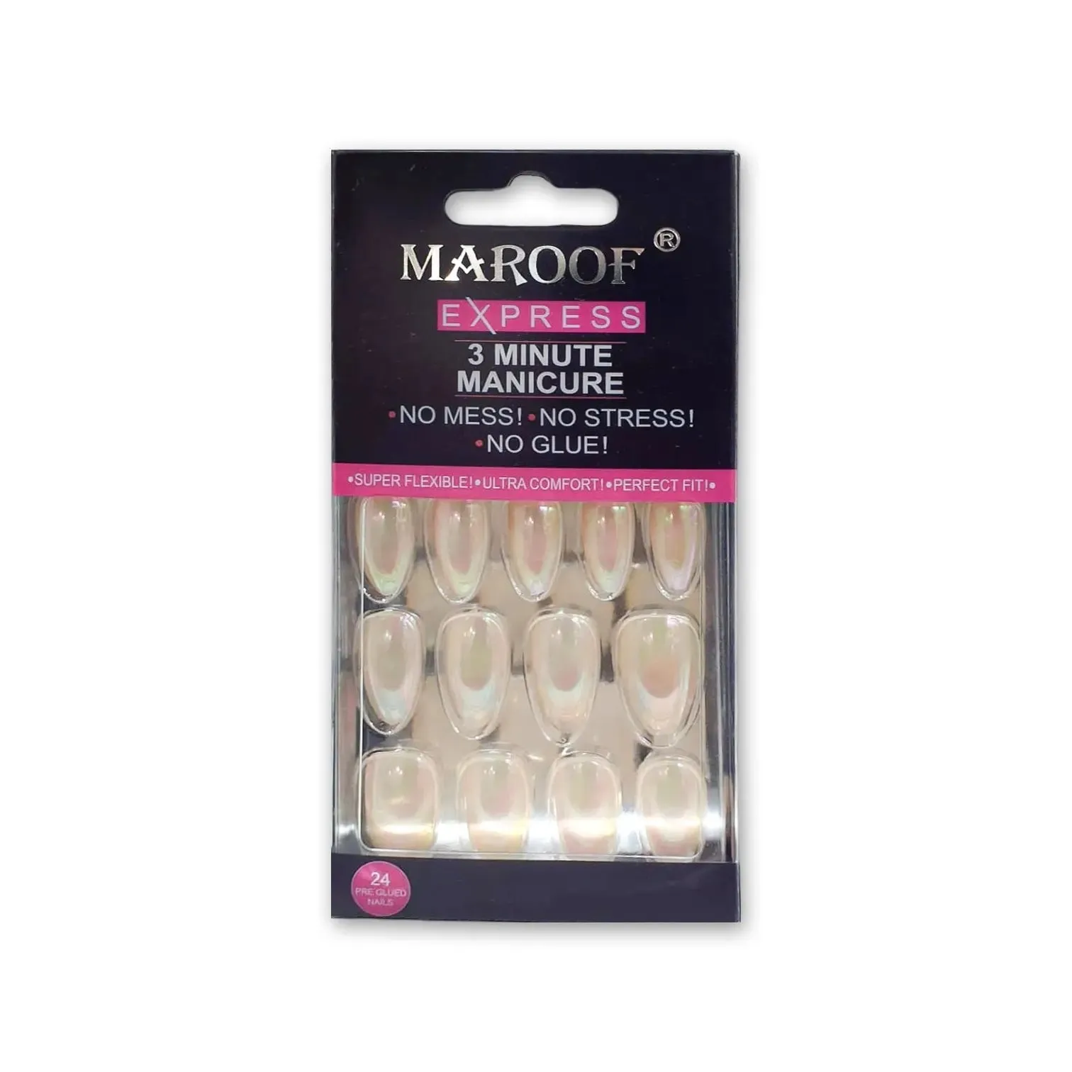 Maroof Express 3 Minute Manicure Curved Nails 24pcs