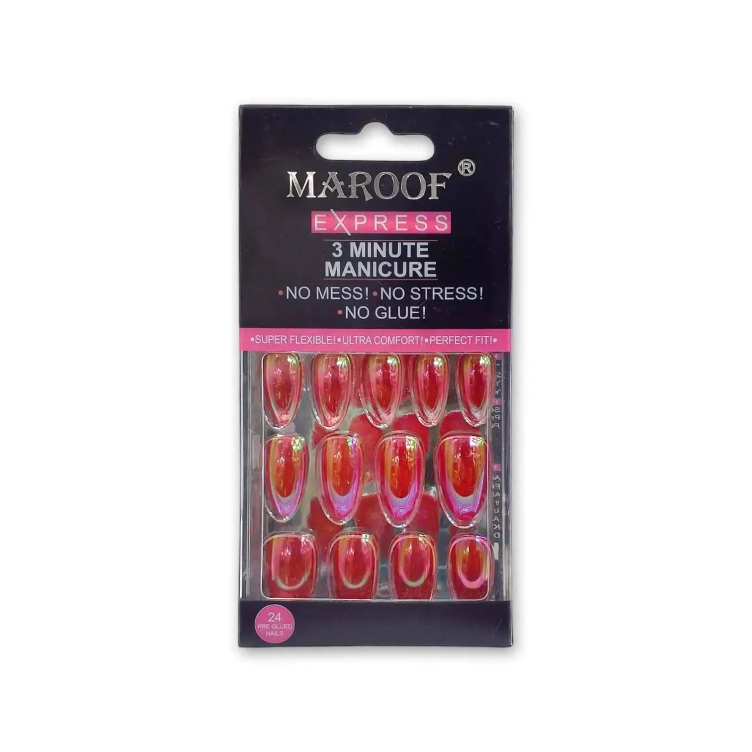 Maroof Express 3 Minute Manicure Curved Nails 24pcs