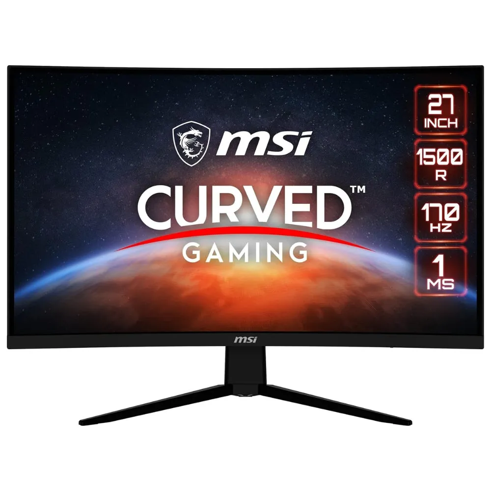 MSI 27 inch G273CQ Gaming Monitor | 2560 x 1440 (QHD) | 170Hz | FreeSync Premium, HDR Ready | HDMI, Displayport