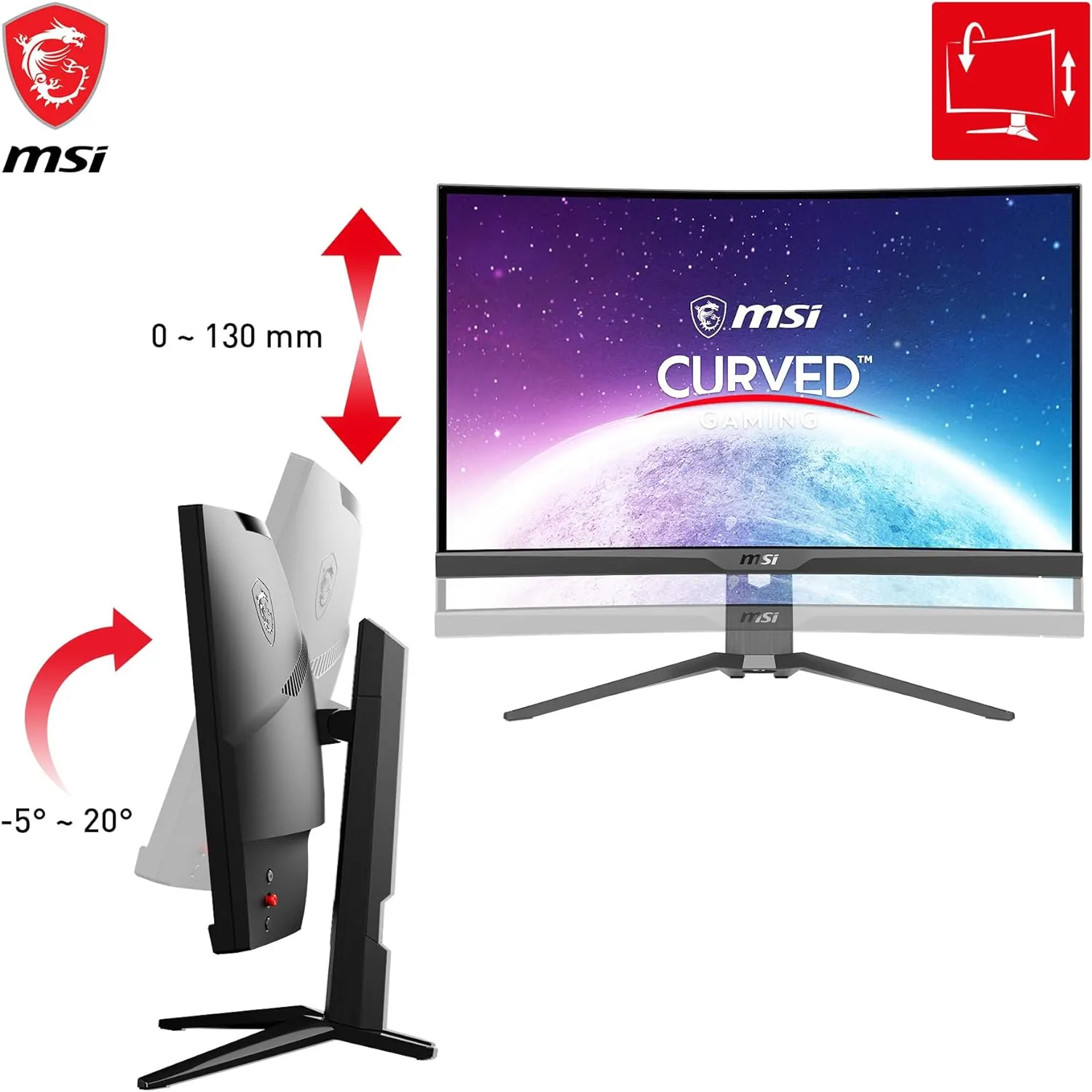 MSI LED Monitor MAG 325CQRF QD 31.5 Inch Curved 170Hz WQHD