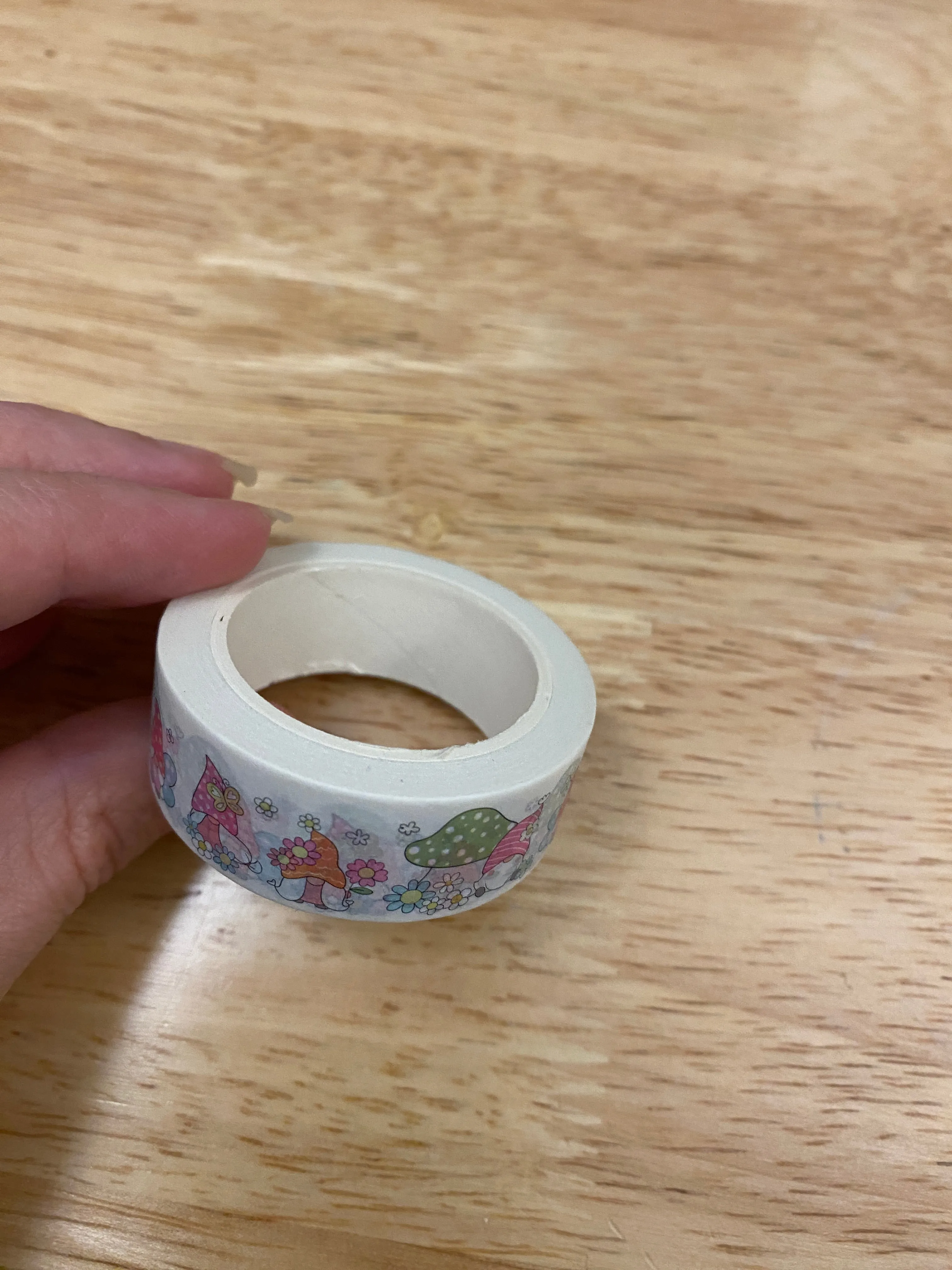 Mushroom Gnomes Washi Tape Big Roll, Gnome with Mushrooms Washi Tape roll, Mushroom washi tape, Cute Gnome Washi Tape