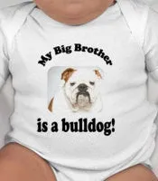 My Big Brother is A Bulldog - Bulldog Gift - Bulldog Baby - Bulldog Gifts - Custom Bulldog Clothing - Personalized Baby Shower Gifts - Baby