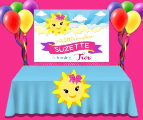 My Little Sunshine Birthday Backdrop - FREE SHIPPING