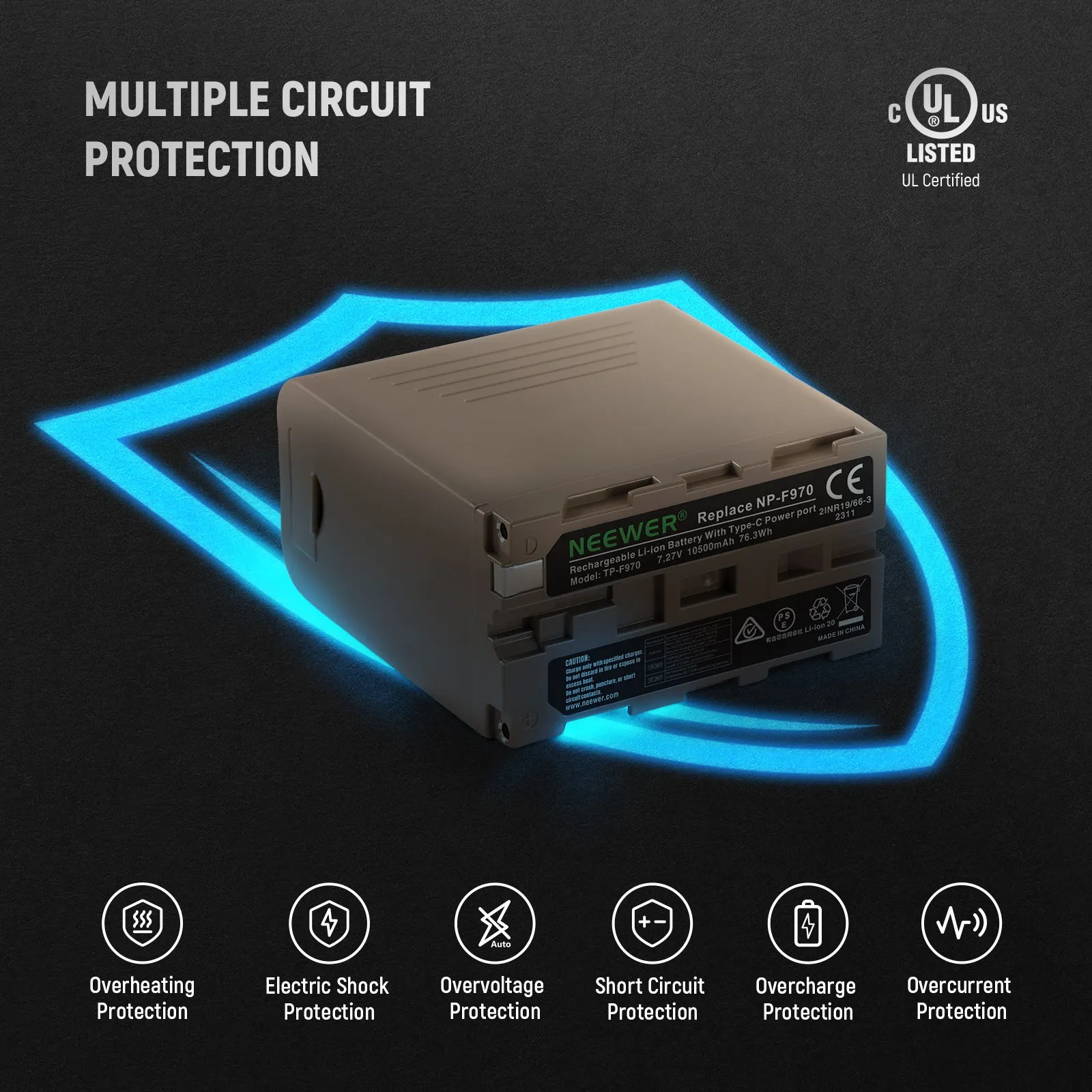 NEEWER NP-F970 10500mAh Replacement Battery