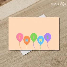 New Baby Twins Card