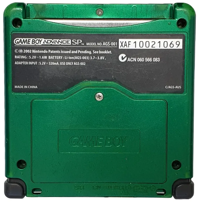 Nintendo Gameboy Advance SP Emerald Green Limited Edition    USB Charger (Pre-Owned)