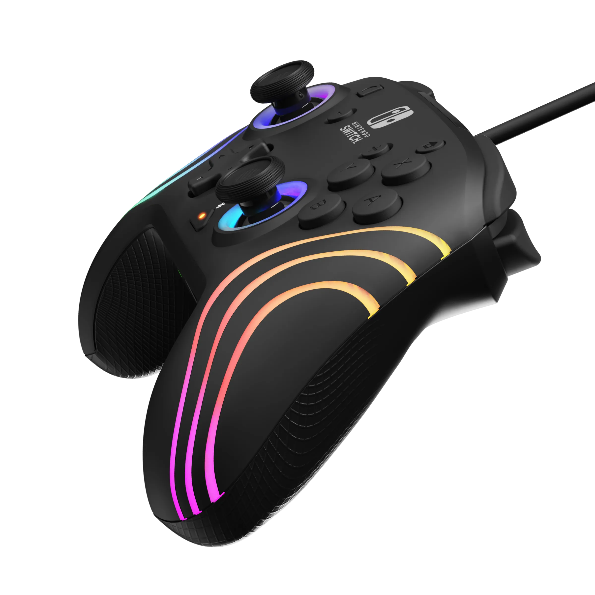 Nintendo Switch Black Afterglow Wave Wired Controller