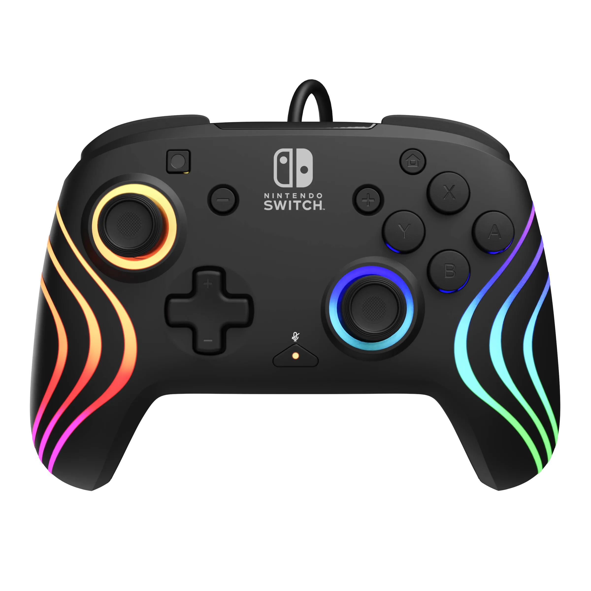 Nintendo Switch Black Afterglow Wave Wired Controller