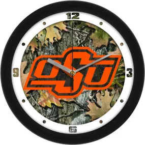 Oklahoma State Wall Clock - Camo