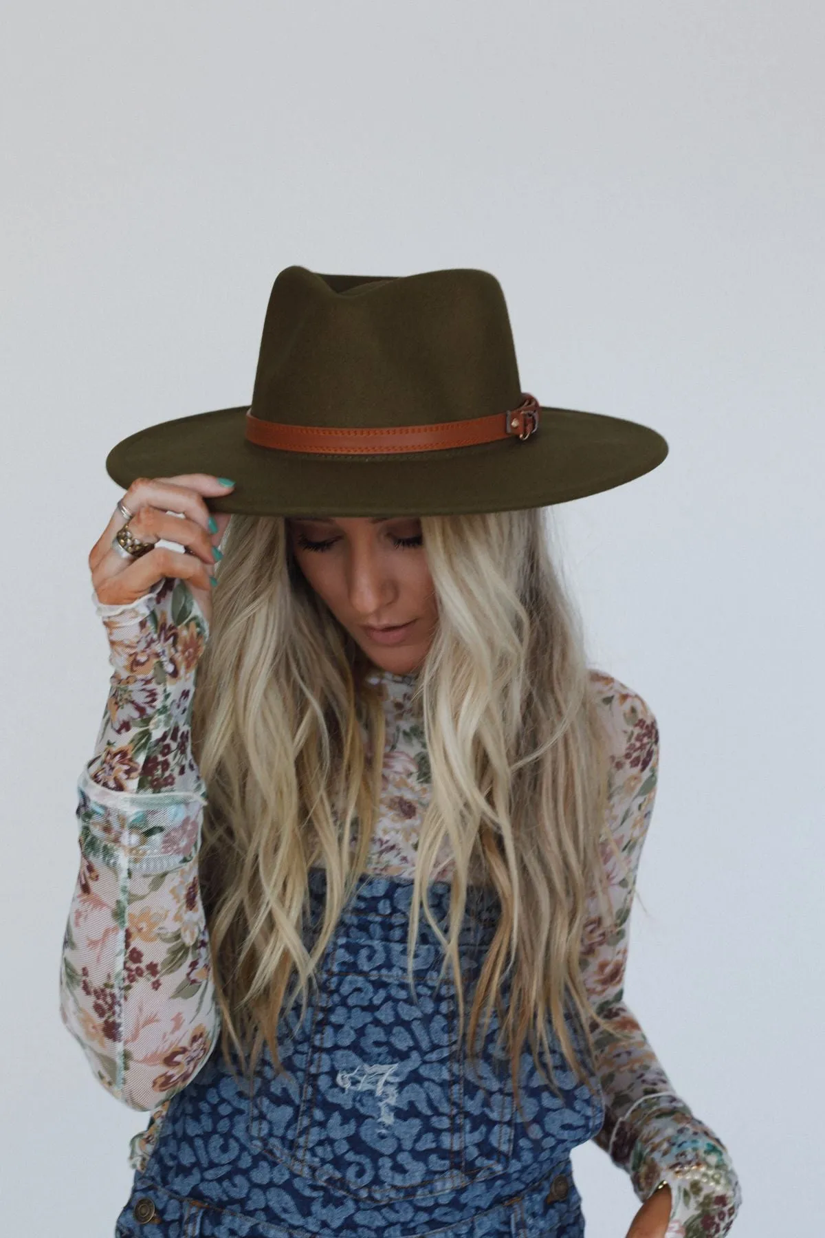 On A Journey Wide Brim Hat - Olive