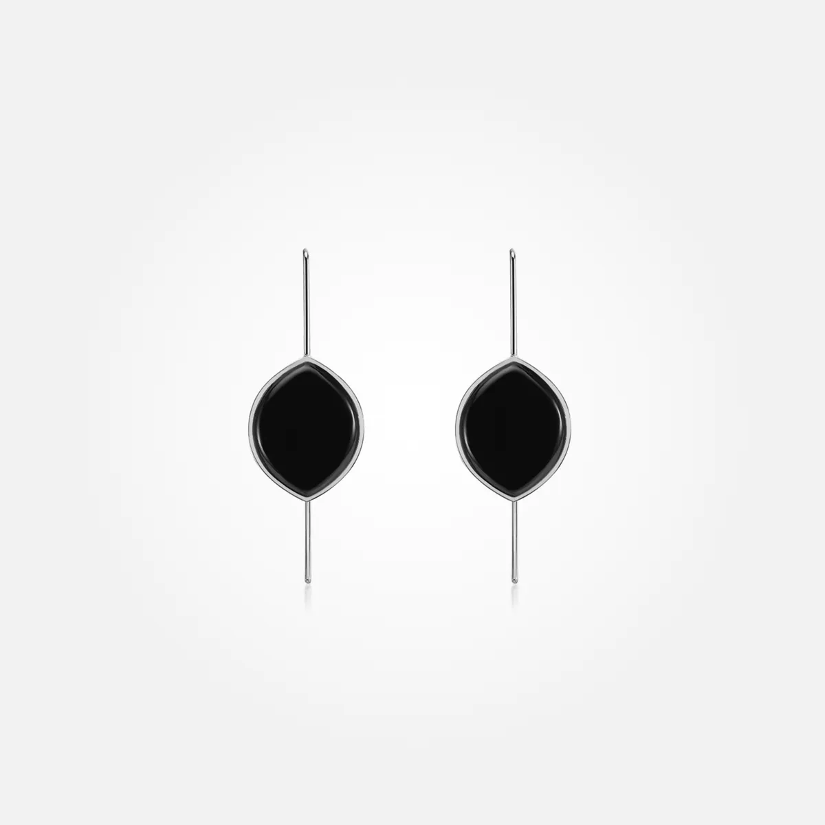 Onyx Stone Earrings (Curved)