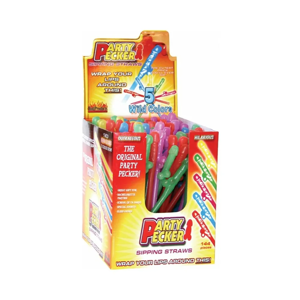Party Pecker Sipping Straws Display