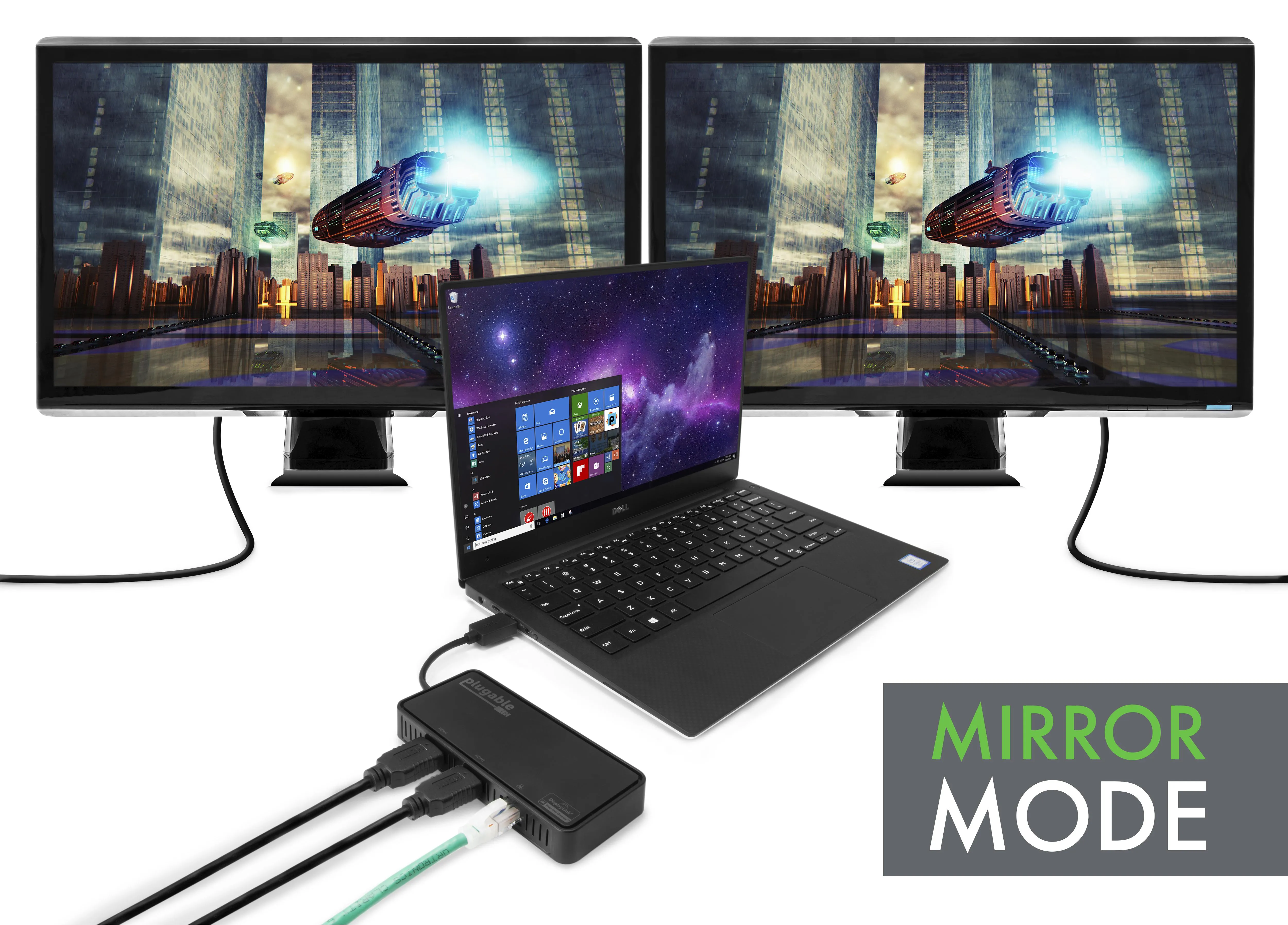 Plugable USB 3.0 Dual 4K HDMI 2.0 and Gigabit Ethernet Adapter