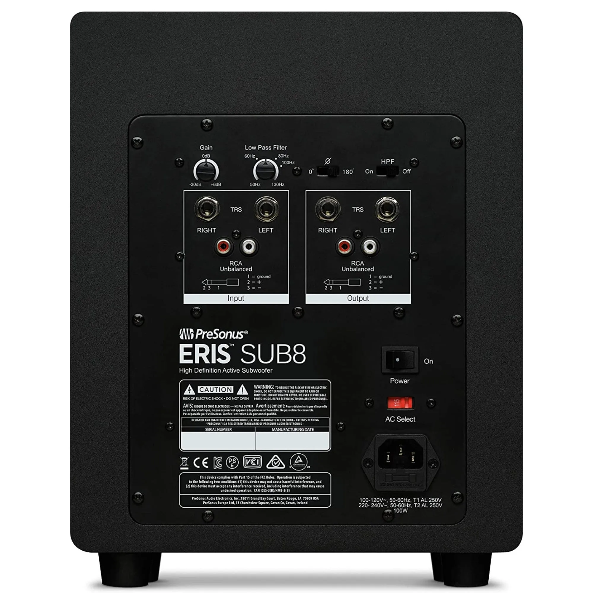 PreSonus Eris Sub8 Compact Studio Subwoofer