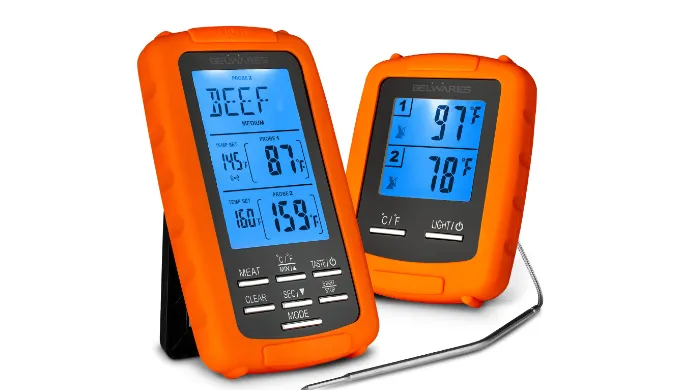 PRICE DROP: Belwares Digital Remote Smoker Dual Probe Wireless Thermometer (Includes Receiver   Transmitter)