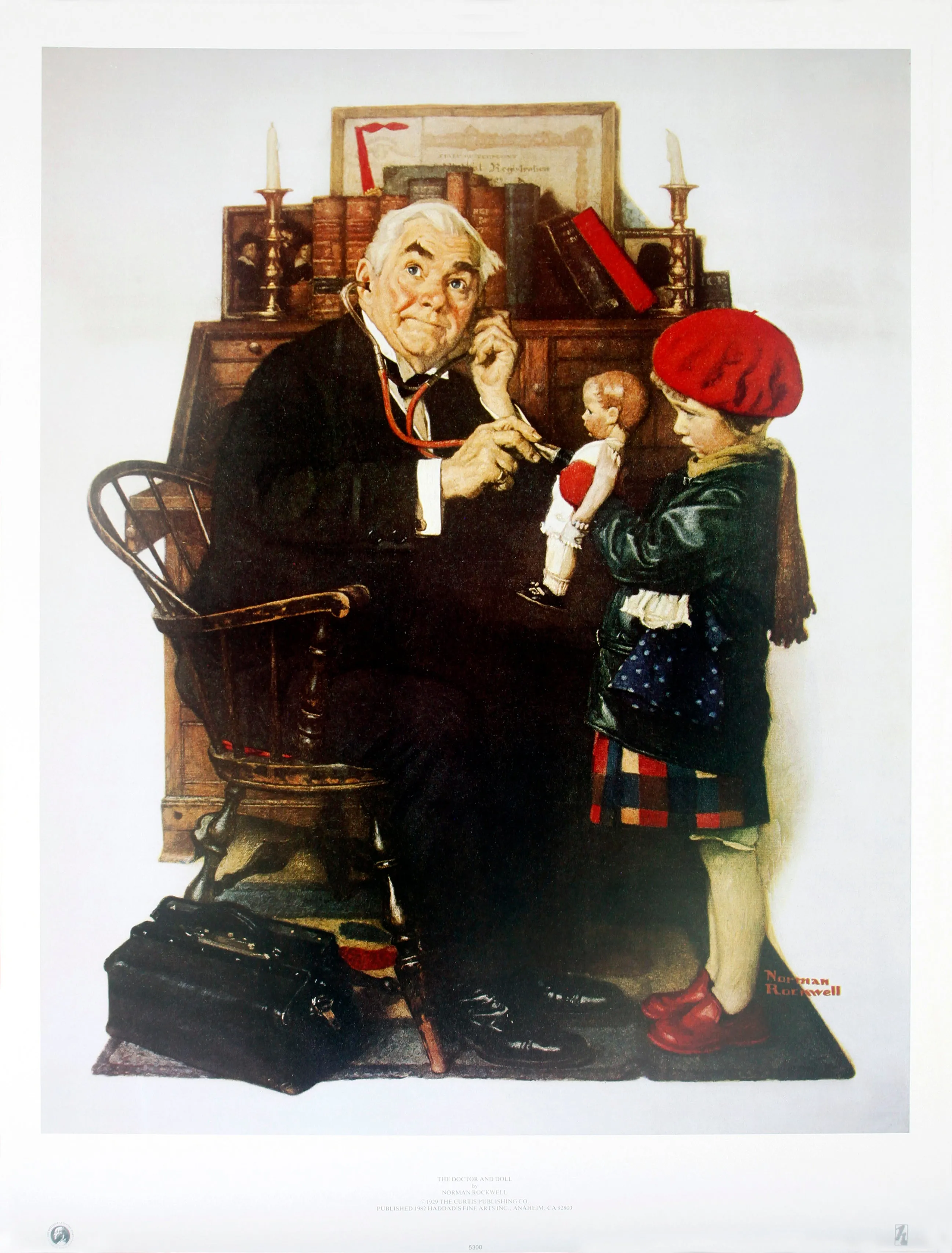 "The Doctor and Doll" by Norman Rockwell